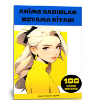 Anime Kadınlar Boyama Kitabı (100 Tam Sayfa Boyama)