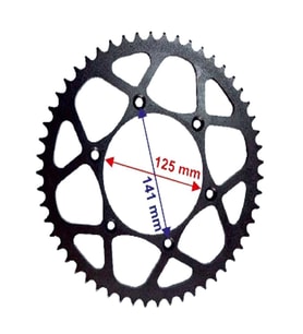 RACING CR125-250-KX-KTM ARKA DİŞLİ 520-54T İÇ 125X6 DELİKLİ IND