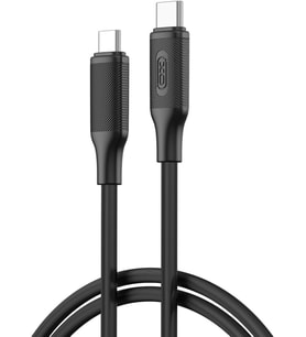 XO 60W Hızlı Şarj Kablosu Type-C NB-Q265B 1 Metre Veri Transferi Silikon Tasarım, Kırılmaya karşı Dayanıklı Kablo (Siyah)