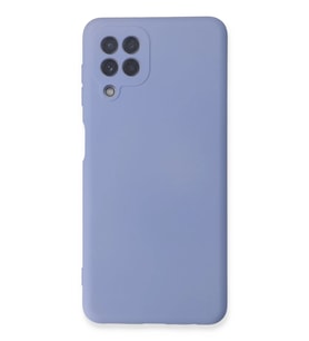 Galaxy A22 Kılıf Nano içi Kadife Silikon - Lila