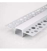 DL208 Trimless LED Profil Sıva Altı 2 Metre 13x20 mm Alüminyum Delikli Kanatlı Gömme LED Kanal Alçıpan Gizli Aydınlatma