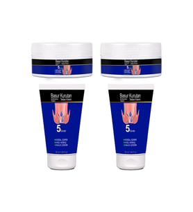 BasurKurutan Masaj Kremi 2şerli Set E Vitaminli Aslanpençesi Kestane Hellebore Çiçek Esktarları (50 ml) Tüp&Kavanoz