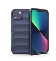 Apple iPhone 13 Uyumlu Kılıf Esnek TPU Oyuklu Arka Yüzey Tasarımlı Zore Etnik Silikon Kapak (Lacivert)