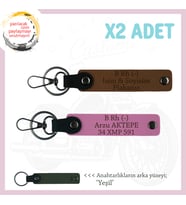 Motosiklet Aşıkları İçin İsim Plaka ve B (-) Kan Grubu Yazılı Kişisel x2 Anahtarlık, Kahve-Pembe-Ysl