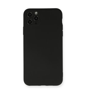 Apple İphone 11 Pro Max Kılıf Nano İçi Kadife Silikon - Siyah