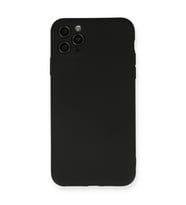 Apple İphone 11 Pro Max Kılıf Nano İçi Kadife Silikon - Siyah