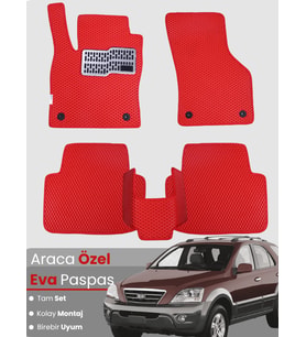 KİA SORENTO (2002-2009) Uyumlu EVA Paspas Tam Set–Araca Özel,Kolay Montaj,Su Geçirmez