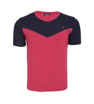 T8591 DEWBERRY MENS T-SHIRT-AÇIK BORDO (Karışık)