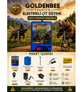 Goldenbee Start Kit Elektrikli Çit Sistemi Domuz ve Ayı Kovucu 500MT Adaptörlü Model ( SET-101 )