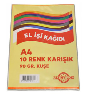 Altınyıldız El İşi Kâğıdı A4 10'lu 243726