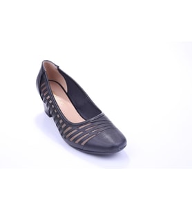 Gold Step 0370 Kadın Siyah 5 Cm Topuk Günlük Fileli Ayakkabı