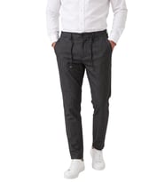 DeepSEA Erkek Slim Fit Kırçıllı Kahve Kumaş Pantolon – İpli Esnek Bel Likralı Spor Şık Pantolon 2700252