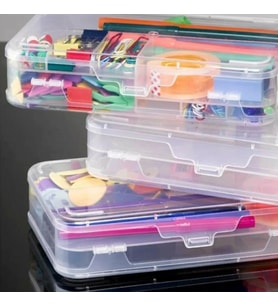 Şeffaf Plastik Bölmeli Çift Taraflı Hobi Dikiş Iğne Kutusu Düzenleyici Arduino Balıkçı Malzeme Saklama Organizer (1)