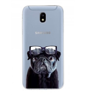 PrintiFy Samsung Galaxy J5 Pro ile Uyumlu 1mm Slim Fit Köpek 3 050f Baskılı Şeffaf  Kılıf