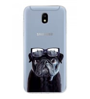 PrintiFy Samsung Galaxy J5 Pro ile Uyumlu 1mm Slim Fit Köpek 3 050f Baskılı Şeffaf  Kılıf