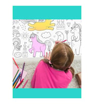 Unicorn Temalı 2 Metre Dev Boyama Kağıdı Çocuklar Anaokulu Ve Kreşler için (Renksiz)