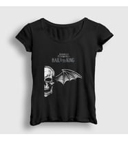 Presmono Kadın Siyah King Avenged Sevenfold T-Shirt 15775tt