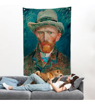 Vincent van Gogh - Hasır Şapkalı Otoportre Duvar Örtüsü-7452