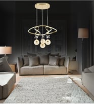 Asya 4 Lü' Sarkıt Led Avize (Gold)