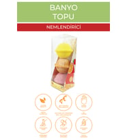 Juvenis 3'lü Banyo Topları Seti Nemlendirici Doğal Hindistan Cevizi Buğday Yağı ve E Vitaminli Banyo Bombaları 50gr
