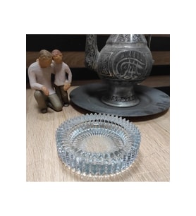 Şeffaf Kristal Lüx X 6 Adet Cam Küllük, 14cm, Şık ve Zarif Tasarım