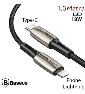 Baseus Waterdrop Type-C To İPhone PD18W Hızlı Şarj Kablosu 1.3M-(5775) - SSSSSS6405-1287