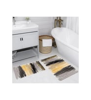 Rovigo Home Dijital Baskılı 2'li Banyo paspas Takımı RVG5177 (Sarı)