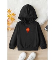 Çocuk Ateş Baskılı Sweatshirt (Siyah)