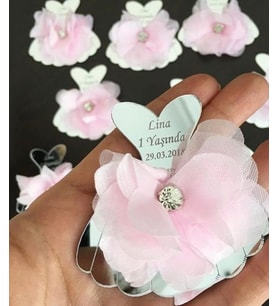 Kişiye Özel Pleksi Bebek Magnet Hatıra (Altın)