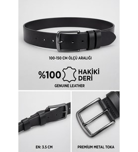 Atlas Premium - %100 Hakiki Deri Klasik Erkek Kemer 3.5 cm En