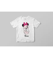 Utangaç Minnie Mouse Tişörtü ( Çocuk - Büyük ) Kişiye Özel