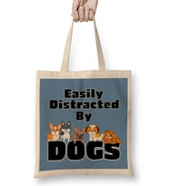 Easily Distracted by Dogs Puppy Lover Bez Çanta Uzun Saplı