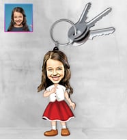 Kişiye Özel Karikatür Tasarım Anahtarlık 97335