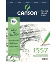Canson 1557 Eskiz Defteri 120 gr. Üstten Spiralli A4 40 Sayfa 