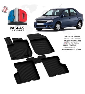 Dacia Logan 4D Araca Özel Havuzlu Kauçuk Paspas 2005-2012