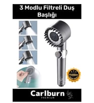 Premium Seri Çok Amaçlı Pratik Kolay Kurulum Su Akış Durdurmalı Filtreli Duş Başlığı 3 Mod