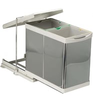 Steely 21200 Raylı Dolap Içi Çöp Kovası 14+14 Lt (28 Lt)