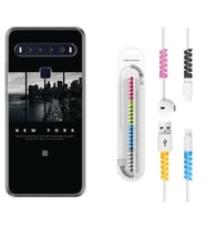 TCL 10L 10 Plus 10SE 20E 20SE 30SE L7 Kılıf Kablo Koruma Spiral Silikon New York 1612