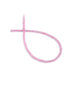 Pembe Kuvars Doğal Taş Parlak Rondela Kesim 2x4mm Dizi