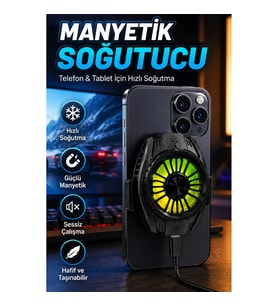 Manyetik Telefon ve Tablet Soğutucu – Hafif Tasarım ve Hızlı Soğutma