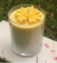 Organik Doğal Hanımeli Kokulu Soya Wax El Yapımı Cam Mum 250 Cc