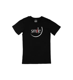 Gülümse Smile  Siyah Tişört