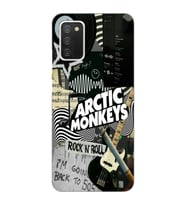 Samsung Galaxy A02S Uyumlu Arctic Monkeys Kolaj Desenli Şeffaf Telefon Kılıfı