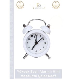 #ÇalarSaat Premium Sessiz Akar Mekanizma Ofis Masaüstü Komodin Küçük Analog Dekoratif Çalar Saat