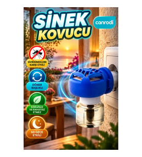 Elektrikli Likit Sinek Kovucu Prizli Döner Başlıklı 60 Gece Etkili