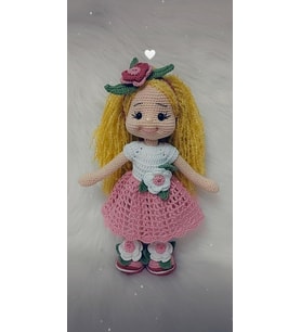 Sarı Şeker Bebek Amigurumi Organik Oyuncak