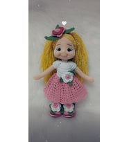 Sarı Şeker Bebek Amigurumi Organik Oyuncak