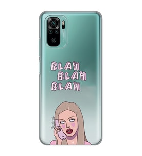 Redmi Note 10/Note 10S Uyumlu Blah Blah Blah Mean Girls Desenli Şeffaf Telefon Kılıfı