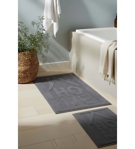 Home Kabartmalı Pamuklu 2’li Banyo & Klozet Paspas Takımı