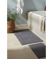 Home Kabartmalı Pamuklu 2’li Banyo & Klozet Paspas Takımı